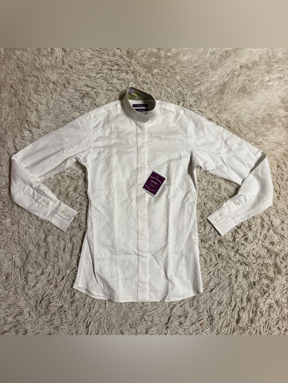 New Women’s Size 30 White Essex Classics Long Sleeve Horseback Riding Show Shirt